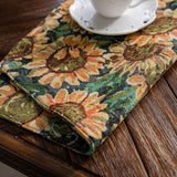 AMERICAN COUNTRY SUNFLOWER JACQUARD TABLECLOTH_CWMM0996