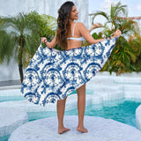 PRINTED BEACH DRESS CROSS BACK VACATION COVER UP_CWBLS0464