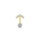 HOT SALE STAINLESS STEEL REVERSE NAVEL RING_CWMM9389