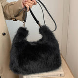 Winter Faux Fox Fur Plush Shoulder Crossbody Bag_Cwab3978