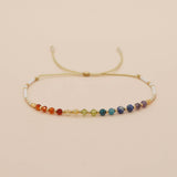 COLORFUL GRADIENT NATURAL STONE RICE BEAD BRACELET_CWMM3849