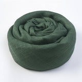 SOLID COTTON LINEN SCARF FOR WOMEN SUMMER SUN PROT_CWASC1451