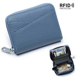 COIN PURSE ZIPPER GENUINE LEATHER CARD HOLDER_CWAB3829