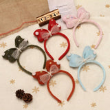 CHRISTMAS CUTE LACEBOW HAIRPIN HEADBAND DECORATION_CWAHA3417