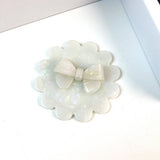 ACETATE BOW ROUND MIRROR HANDHELD MAKEUP MIRROR_CWMM6367