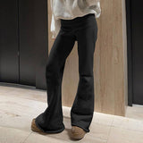 Sporty And Fashionable Flared Trousers