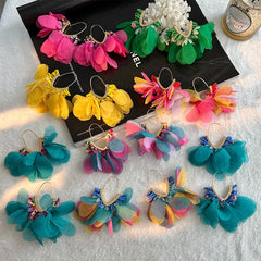 V-Shaped Beaded Tassel Earrings Bold Statement_Cwmm6161