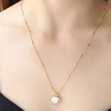 FASHION FLOWER SHELL NECKLACE JEWELRY SET_CWAJE2934