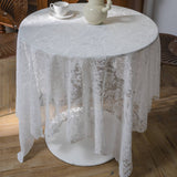 LIGHT GREEN BEADED EMBROIDERED TABLECLOTH_CWMM0963