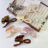 GINKGO LEAF PEARL HAIR CLAW ELEGANT FRENCH CLIP_CWAHA1347