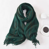 Women Simple Casual Warm Plaid Scarf