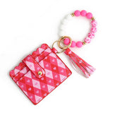 HEART PRINT BRACELET CARD HOLDER KEYCHAIN_CWMM1288