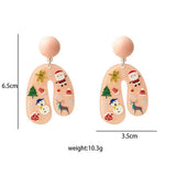 CARTOON U SHAPED PRINT SWEET EARRINGS_CWAJE1872