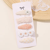 DAISY BB CLIP SET PRINTED CUTE FABRIC CLIPS_CWAHA6701