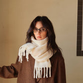 SOFT WOOL BLEND SCARF UNISEX WINTER SOLID WRAP_CWASC2349