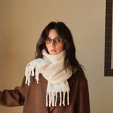 SOFT WOOL BLEND SCARF UNISEX WINTER SOLID WRAP_CWASC2349