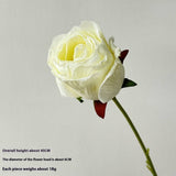 Vintage Burnt Edge Rose Faux Flower Bouquet_Cwmm6584