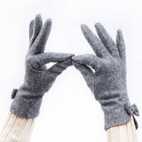 Womens Fashion Bow Touch Screen Gloves_Cwmm1555