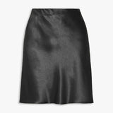ACETATE SATIN SKIRT ELASTIC HIGH WAIST SHORT SKIRT_CWAB4801