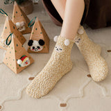 SANTA CLAUS FUZZY CHRISTMAS SOCKS GIFTS FOR WOMEN_CWMS0766