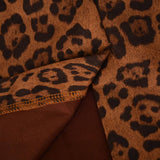 LEOPARD SUEDE SKIRT SEXY PRINTED MIDI SKIRT_CWBSS0385