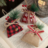 CHRISTMAS LUCKY BAG BURLAP TREE HANGING DECOR_CWMM9781