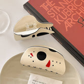 Halloween Ghost Face Hair Clip Creative Bun Claw