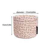 Quilted Floral Bucket Makeup Bag Travel Organizer_Cuab00700