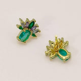 RETRO PERSONALIZED COLORED ZIRCON EARRINGS_CWAJE1001