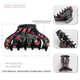 RHINESTONE ACRYLIC HAIR CLAW 6 LINE SPARKLE CLIP_CWAHA4419