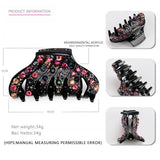 RHINESTONE ACRYLIC HAIR CLAW 6 LINE SPARKLE CLIP_CWAHA4419