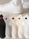 Cute Heart Cotton Ankle Socks Women Casual_Cwshb00069