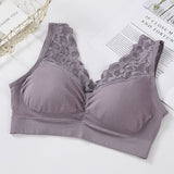 Women Plus-Size Lace Bra With Beautiful Back_Cwmu0050