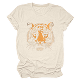 Women Summer Tee With Stylish Tiger Print_Cwttsl0494