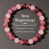 Colorful Round Beaded Natural Stone Bracelet_Cwmm11258