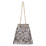 Women Snake Portable Fringe Bag_Cwab0797