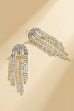 NICHE SIMPLE TASSEL MICRO SET RHINESTONE EARRINGS_CWAJE0016