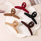 Large Flocking Clip Premium Velvet Hair Clip