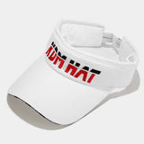 EXTENDED BRIM SUN VISOR HAT WITH LETTER EMBROIDERY_CWAH3315
