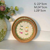 RATTAN COLORFUL SHELL FRUIT TRAY THREE PIECE SET_CWMM4428