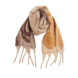 PAISLEY JACQUARD SCARF THICK FRINGE WINTER SHAWL_CWASC0857