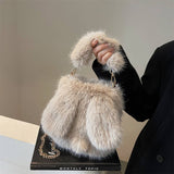 Winter Cute Cartoon Exquisite Rabbit Ears Plush Bag_Cwab3945