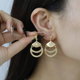 AUTUMN MATT GOLD MOON NECKLACE EARRING SET_CWAJE2915