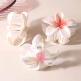 PLUMERIA HAIR CLAW COLORFUL TROPICAL FLOWER CLIP_CWMM4999