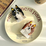 CUTE DOG ACETATE HAIR CLAW CARTOON COLLIE CLIP_CWAHA5751