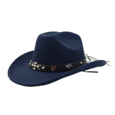 Western Ethnic Wool Cowboy Fedora Hat For Couples_Cwah04385