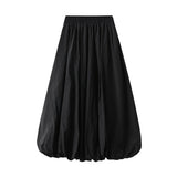 HIGH WAIST SLIM FIT BALLOON MIDI SKIRT_CWBMS0367