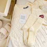 SOLID COLOR TWIST THICK WARM SOCKS_CWMS0879