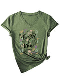 V-Neck Be Still Know Short-Sleeved T-Shirt