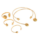18K GOLD SEASHELL OPEN CUFF VINTAGE STYLE_CWAJE4664